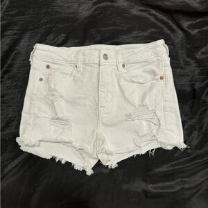 white jean shorts